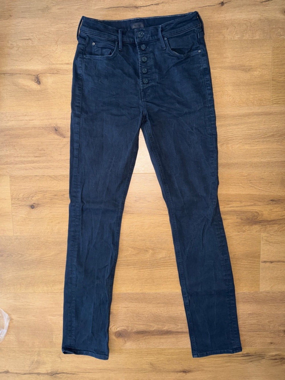 MOTHER Women's Straight Leg Jeans in Dark Blue Indigo